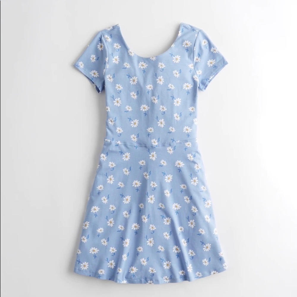 Hollister Soft Knit Open-Back Mini Dress